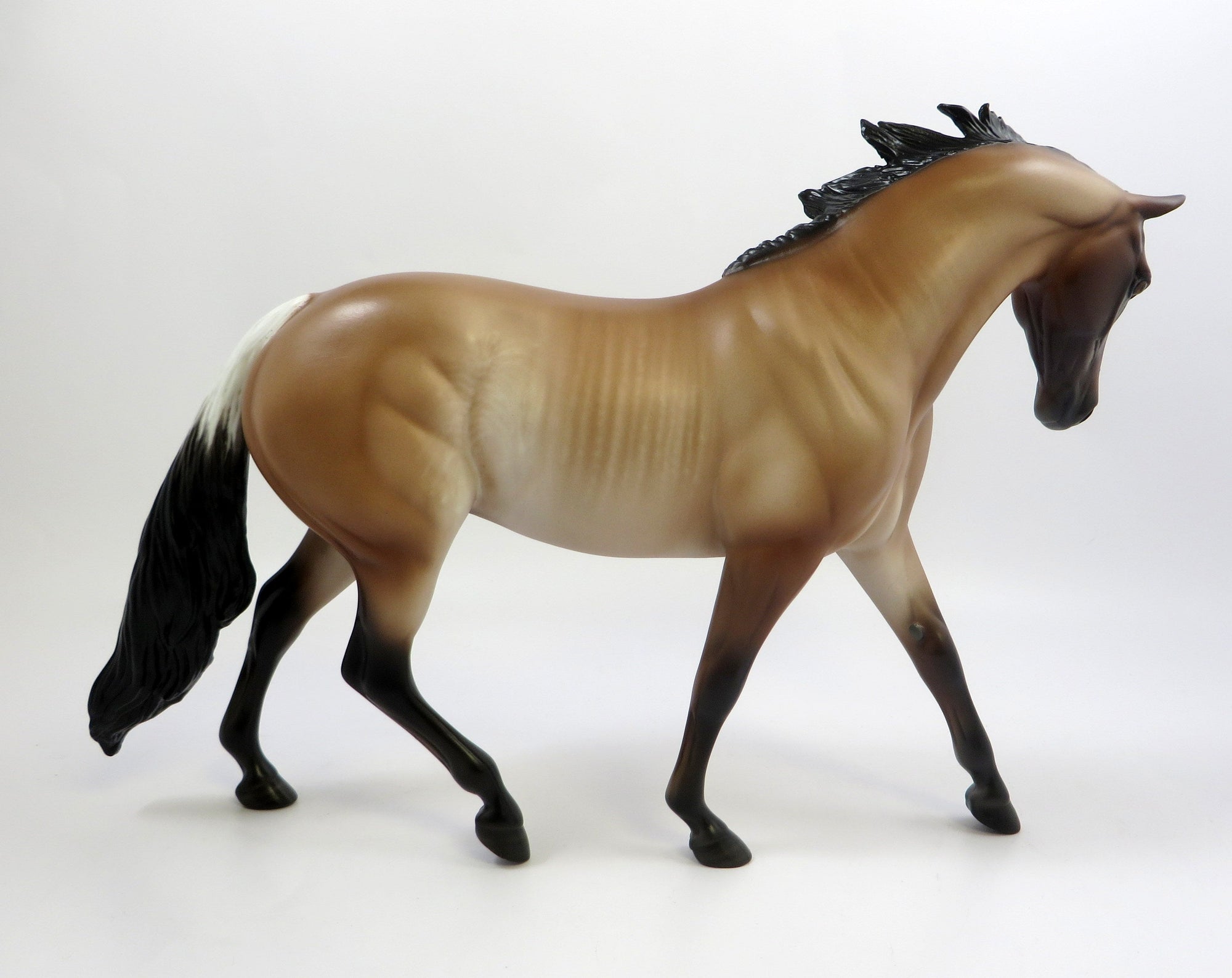 LAUREN -- OOAK BAY ROAN RABICANO PONY MODEL HORSE BY SHERYL LEISURE 6/7/19
