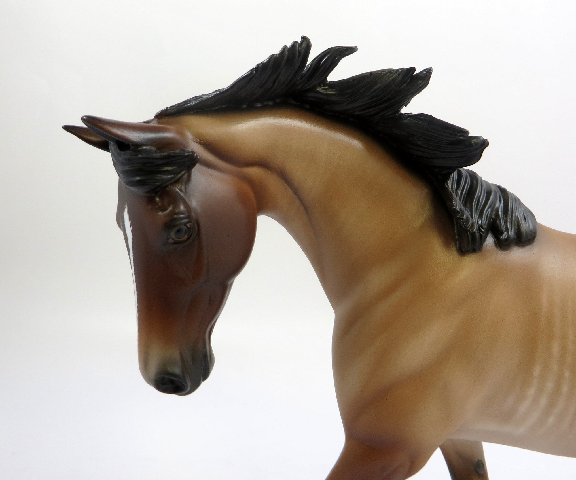 LAUREN -- OOAK BAY ROAN RABICANO PONY MODEL HORSE BY SHERYL LEISURE 6/7/19