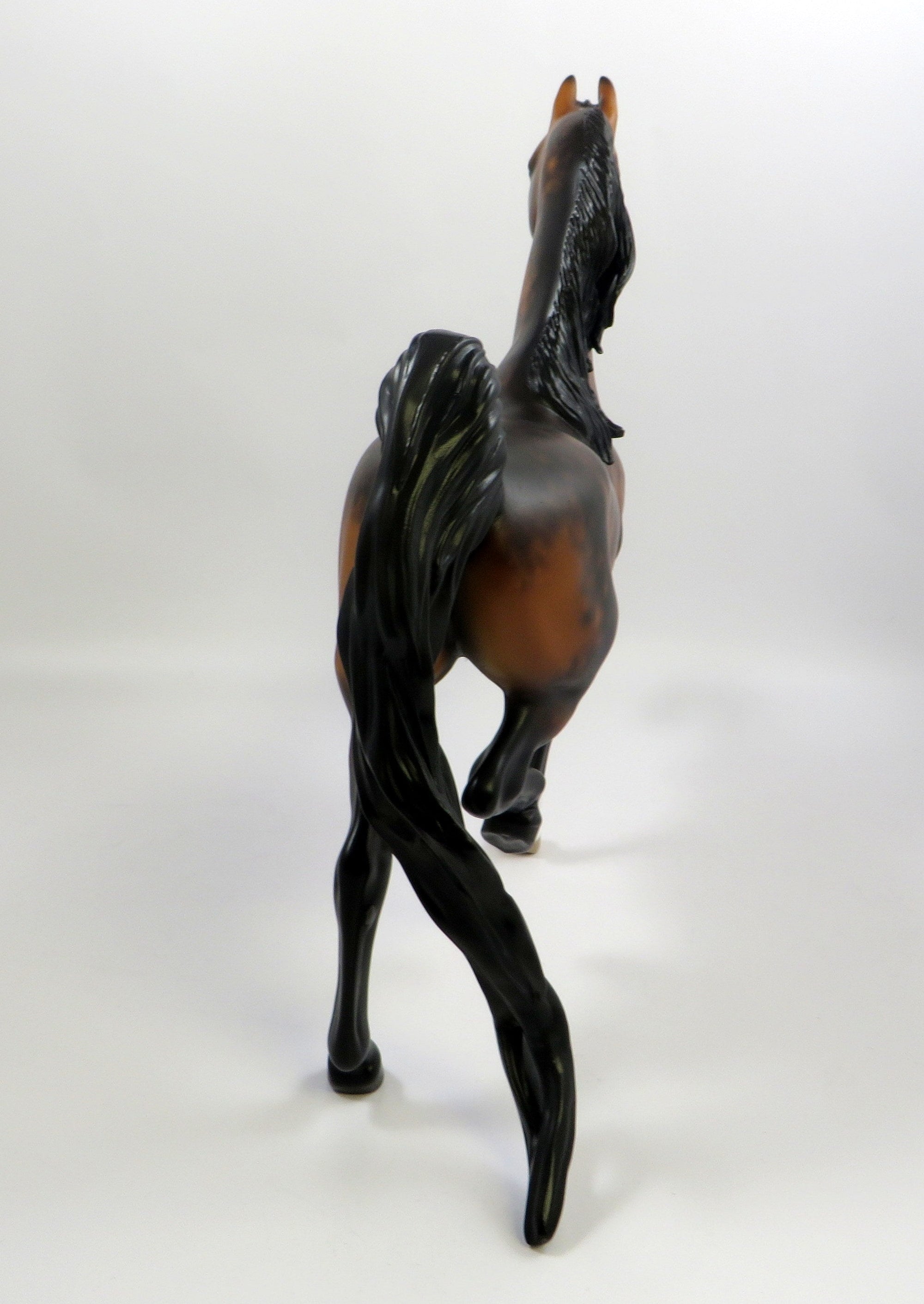 JULES -OOAK DAPPLE BAY SADDLEBRED MODEL HORSE BY SHERYL LEISURE 6/7/19