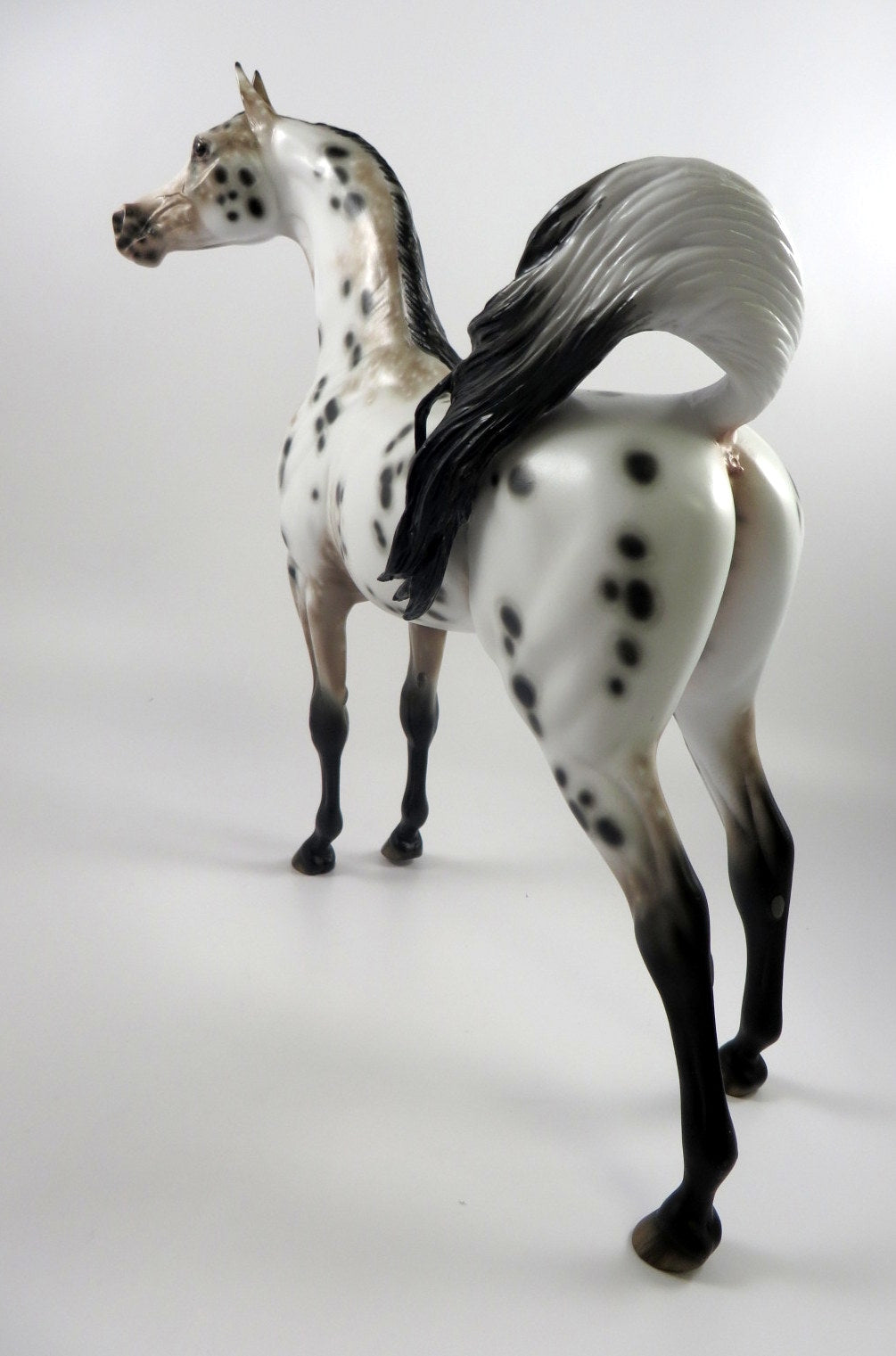 NUTMEG-OOAK LOUD BAY APPALOOSA CM ARABIAN MODEL HORSE BY SHERYL LEISURE MM19