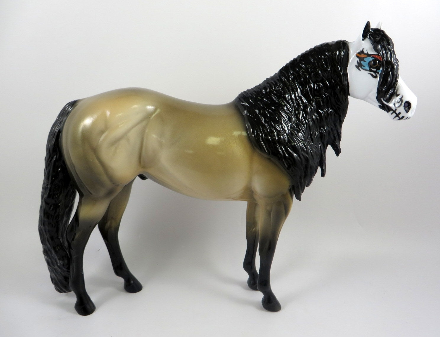 CLEVER JACK-OOAK BUCKSKIN SUGAR SKULL DECORATOR BY DAWN QUICK MM19