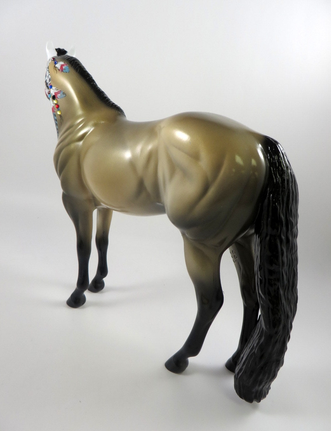 CLEVER JACK-OOAK BUCKSKIN SUGAR SKULL DECORATOR BY DAWN QUICK MM19