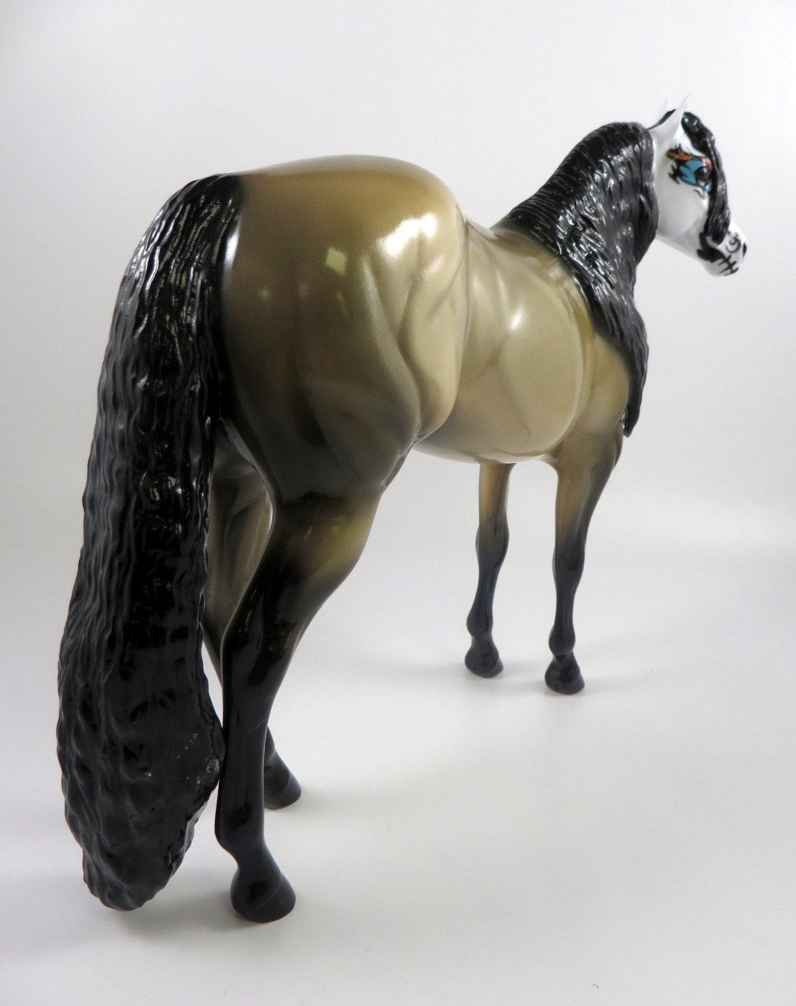 CLEVER JACK-OOAK BUCKSKIN SUGAR SKULL DECORATOR BY DAWN QUICK MM19