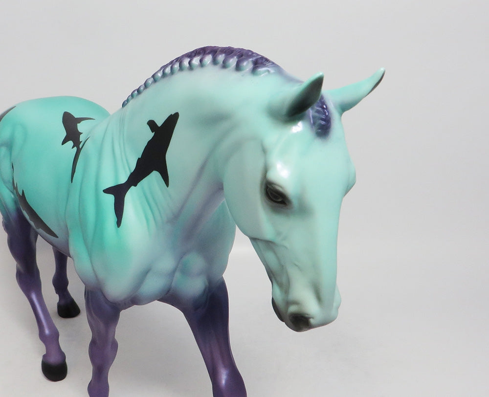 SHARK BAIT-PURPLE-OOAK- IRISH DRAFT SHARK DECORATOR SW 2018