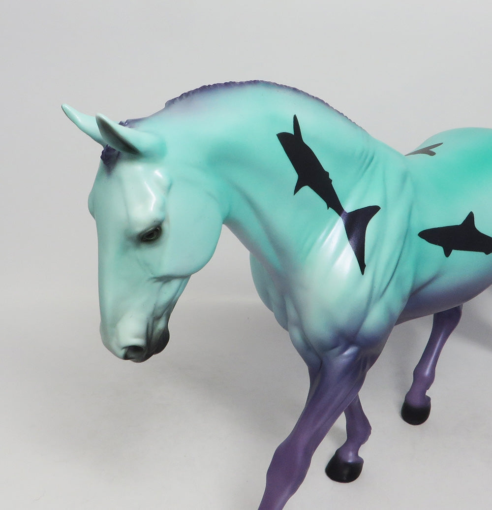 SHARK BAIT-PURPLE-OOAK- IRISH DRAFT SHARK DECORATOR SW 2018