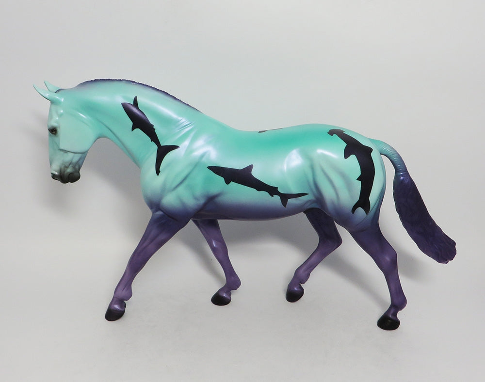 SHARK BAIT-PURPLE-OOAK- IRISH DRAFT SHARK DECORATOR SW 2018