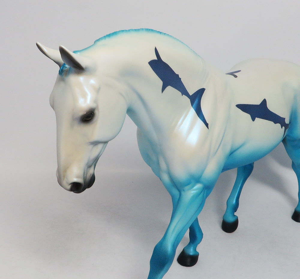 SHARK BAIT-OOAK BLUE IRISH DRAFT SHARK DECORATOR 2018