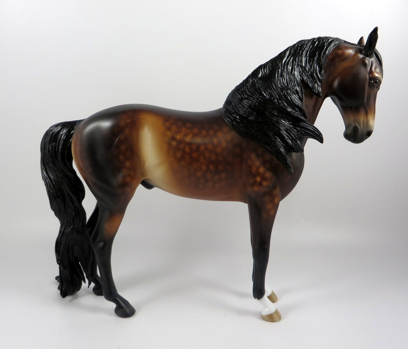 RUDDY-OOAK DAPPLE BAY ANDALUSIAN BY SHERYL LEISURE MM 19