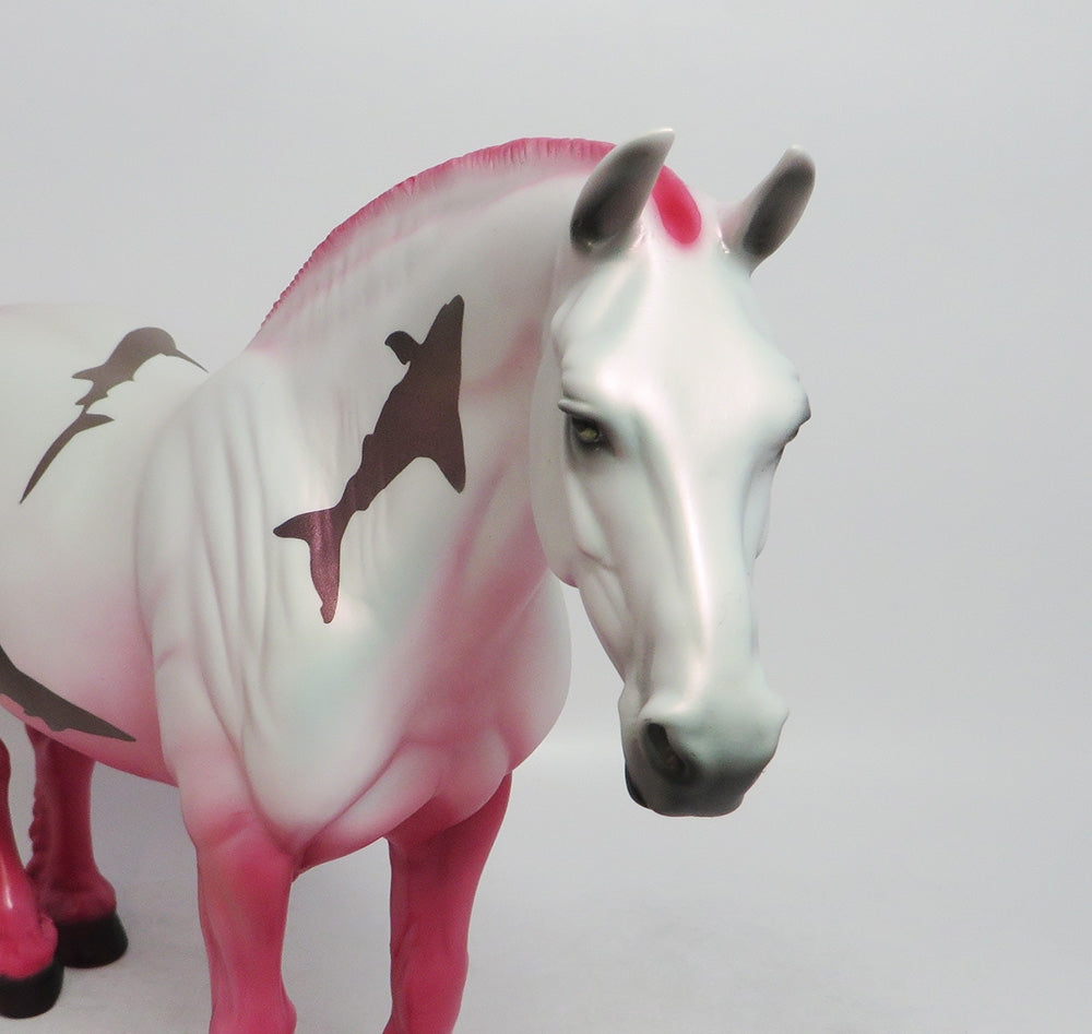 SHARK BAIT-OOAK PINK HEAVY DRAFT MARE SHARK WEEK DECORATOR SW 2018