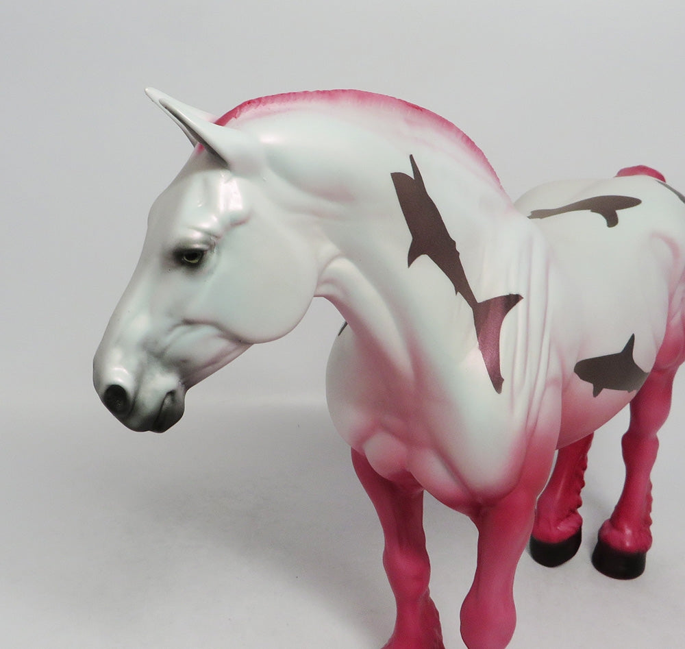SHARK BAIT-OOAK PINK HEAVY DRAFT MARE SHARK WEEK DECORATOR SW 2018