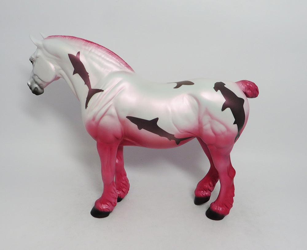 SHARK BAIT-OOAK PINK HEAVY DRAFT MARE SHARK WEEK DECORATOR SW 2018