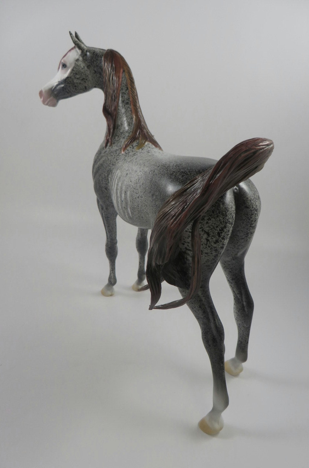 VENGENCE-OOAK ARABIAN RABINACAO GREY WITH BROWN MANE AND TAIL DECORATOR MADE BY AL KATT MM19
