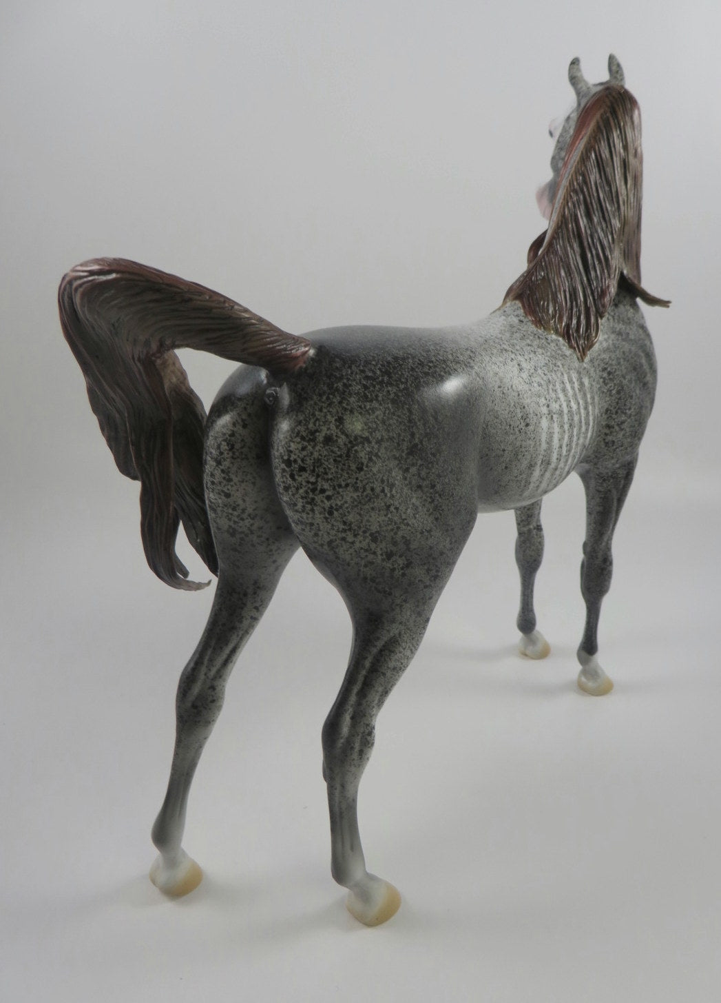 VENGENCE-OOAK ARABIAN RABINACAO GREY WITH BROWN MANE AND TAIL DECORATOR MADE BY AL KATT MM19
