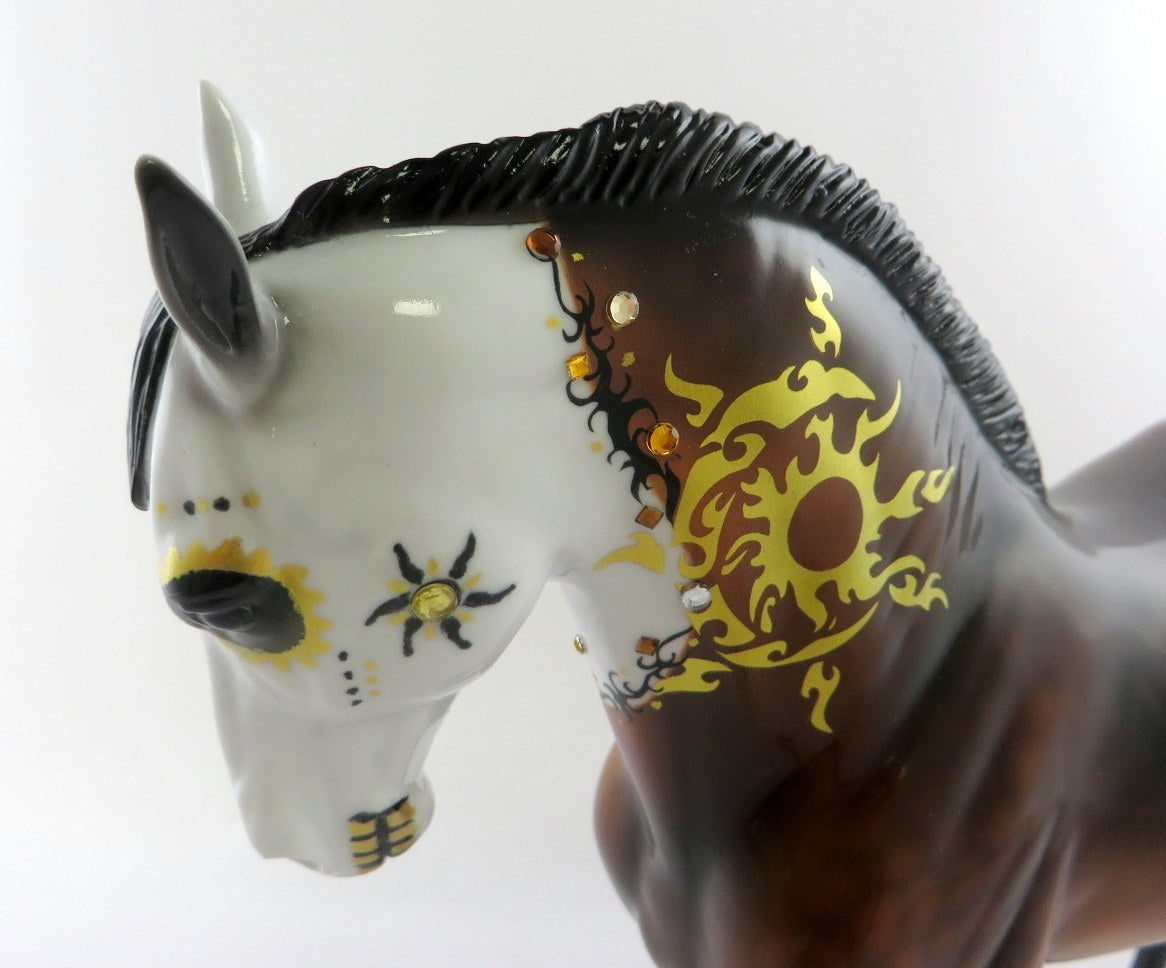 SUNBURST-OOAK DAPPLE BAY SUGAR SKULL ANDALUSIAN BY DAWN QUICK MM19