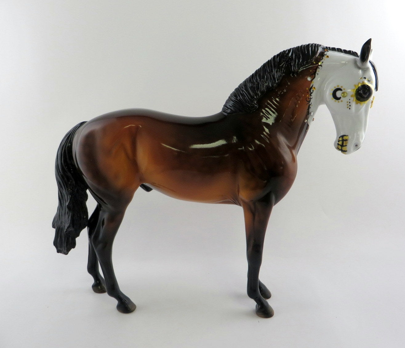 SUNBURST-OOAK DAPPLE BAY SUGAR SKULL ANDALUSIAN BY DAWN QUICK MM19