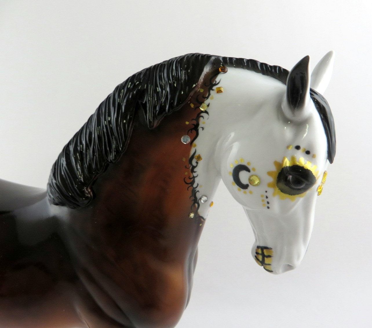 SUNBURST-OOAK DAPPLE BAY SUGAR SKULL ANDALUSIAN BY DAWN QUICK MM19