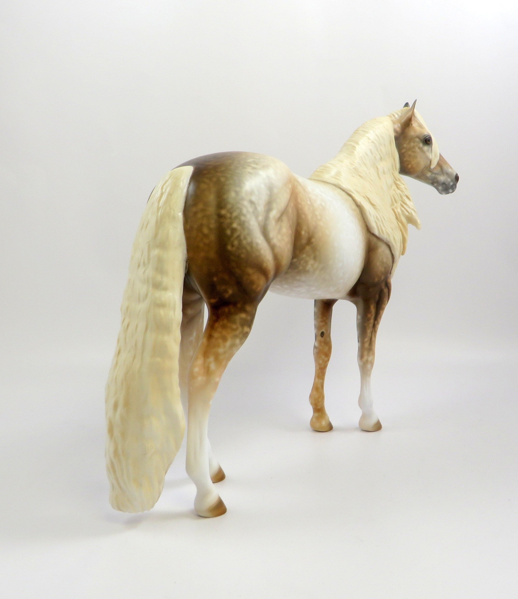 WARRIOR'S SONG-OOAK CHESTNUT ROAN ISH MODEL HORSE BY AL 6/13/19