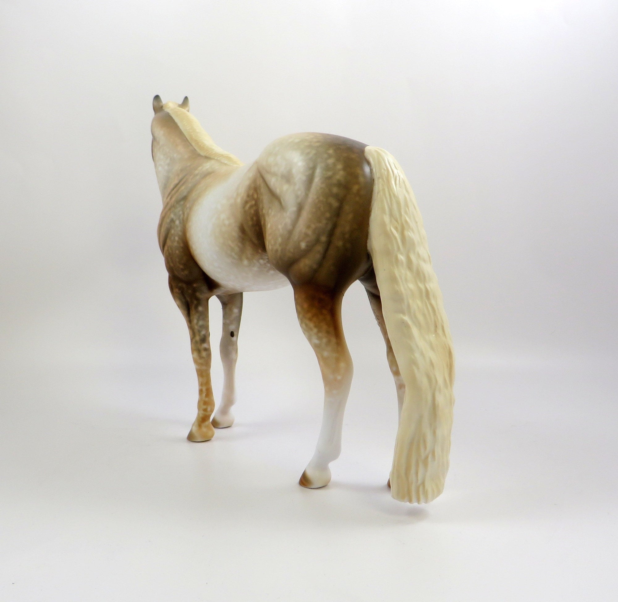WARRIOR'S SONG-OOAK CHESTNUT ROAN ISH MODEL HORSE BY AL 6/13/19