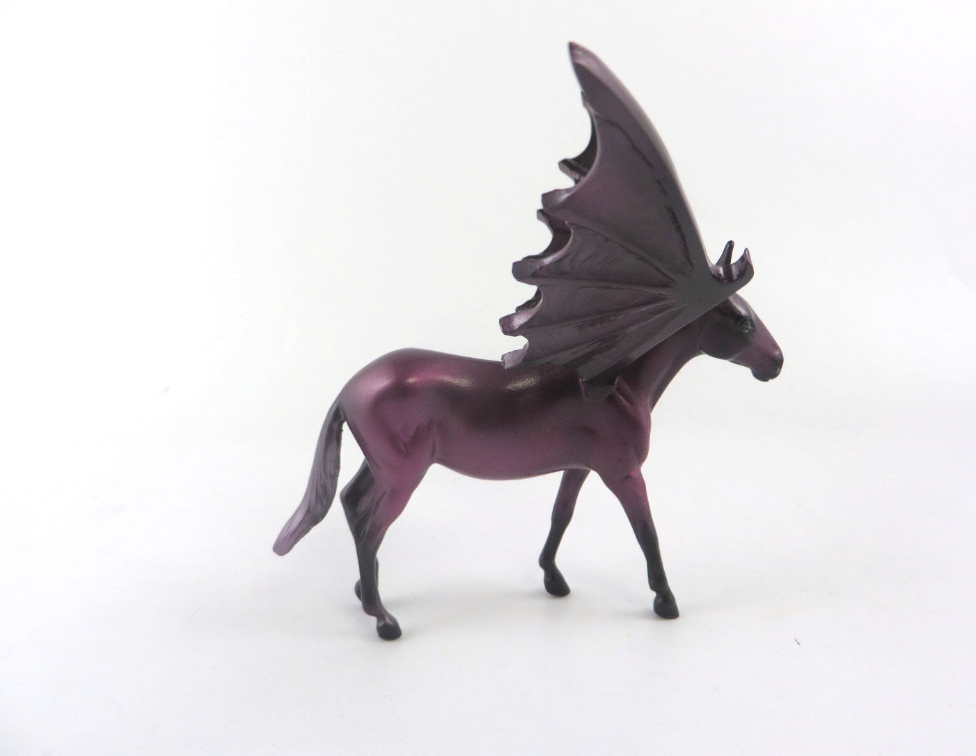 GODRIC-OOAK DARK PURPLE MULE BAT CHIP DECORATOR BY KAYLA WESSE MM19