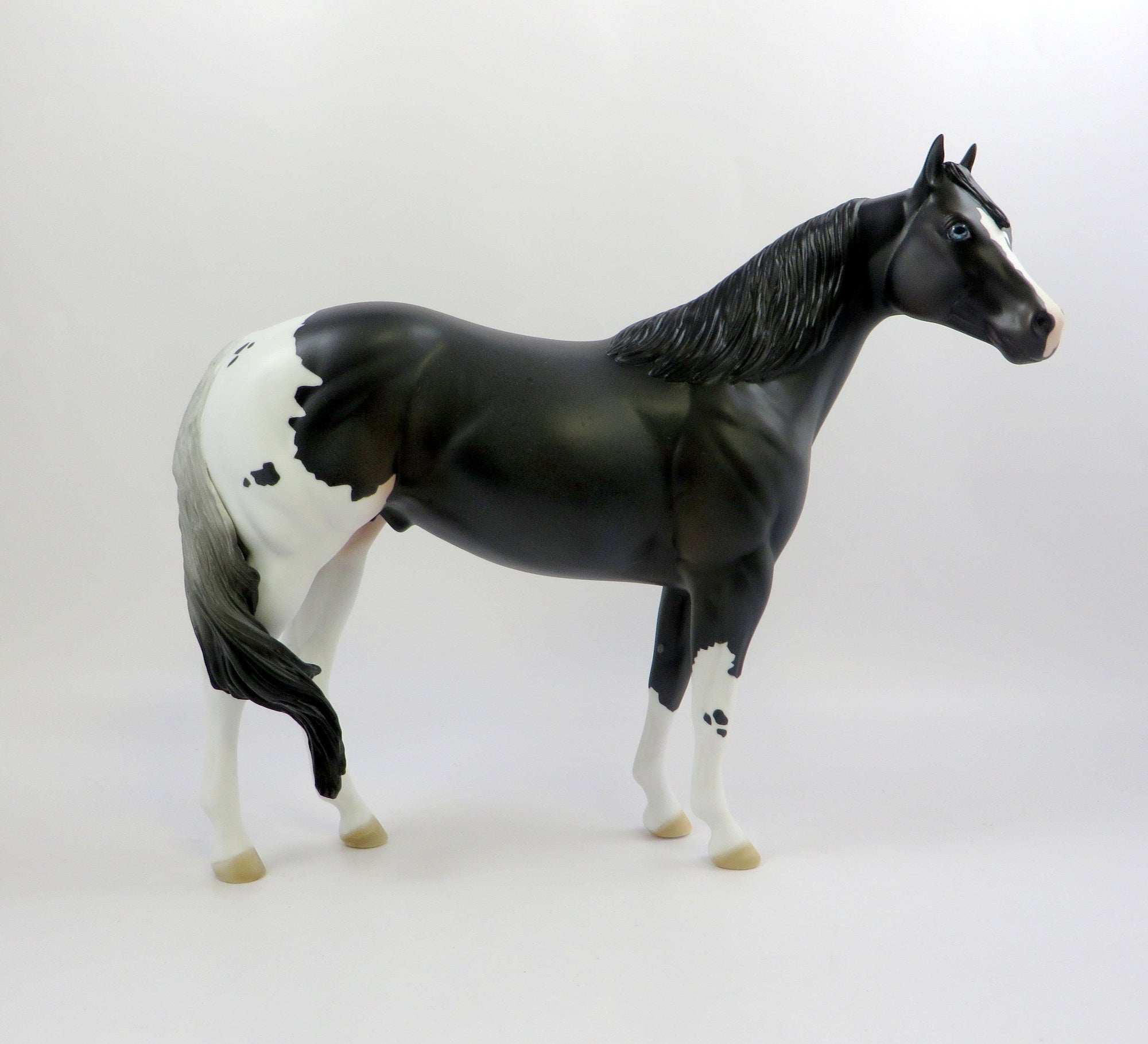 MOVING VIOLATION-OOAK BLACK PAINT ISH MODEL HORSE 6/14/19