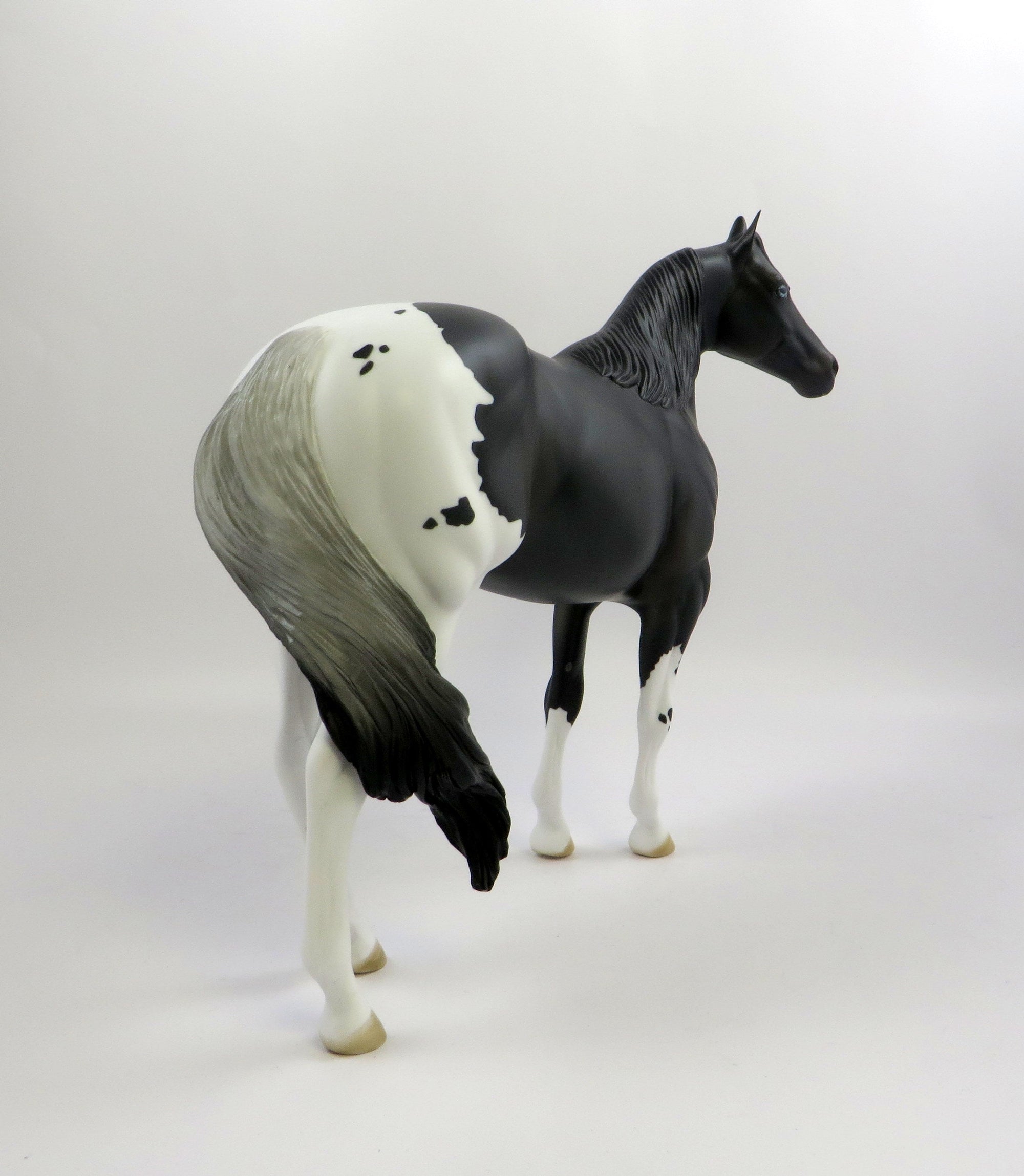 MOVING VIOLATION-OOAK BLACK PAINT ISH MODEL HORSE 6/14/19