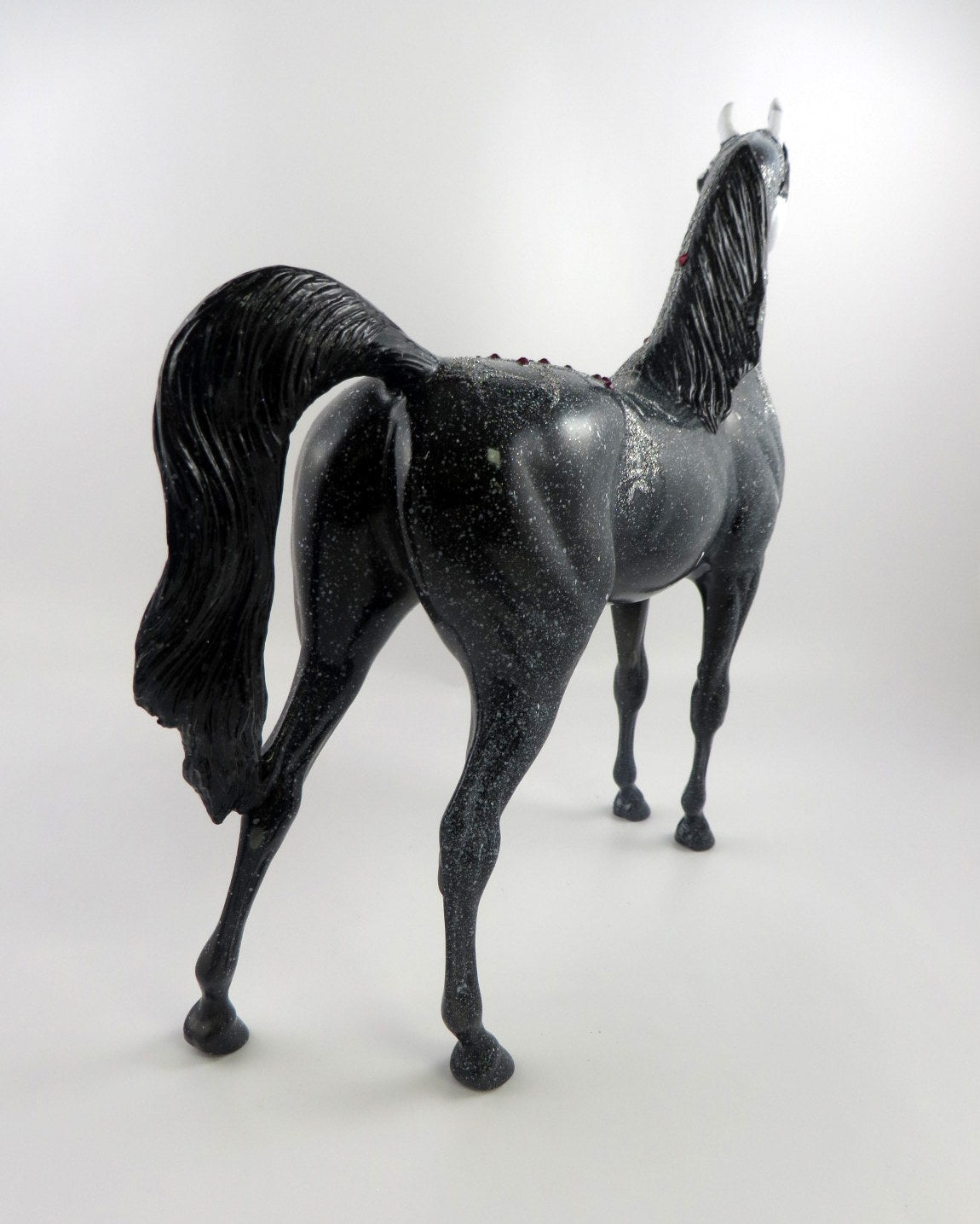 WIDOW MAKER-OOAK HALLOWEEN DECORATOR GREY WITH SPIDER WEBS BY DAWN QUICK MM19