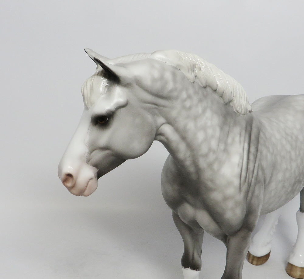 CORAL-OOAK DAPPLE GREY HEAVY DRAFT MARE BY SHERYL LEISURE 9/21/18