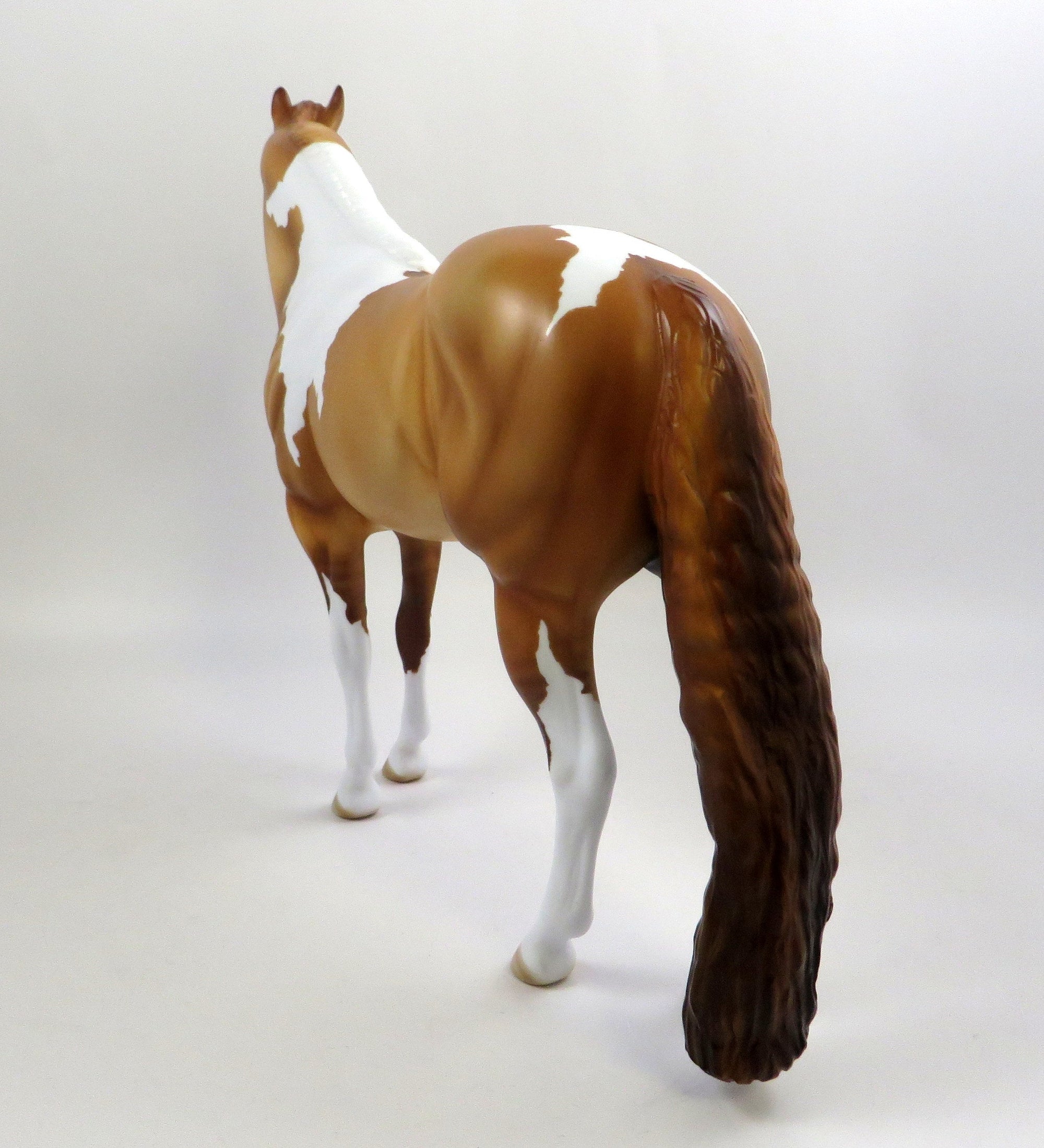 MONEY TALKS-OOAK RED DUN PINTO ISH MODEL HORSE 6/17/19