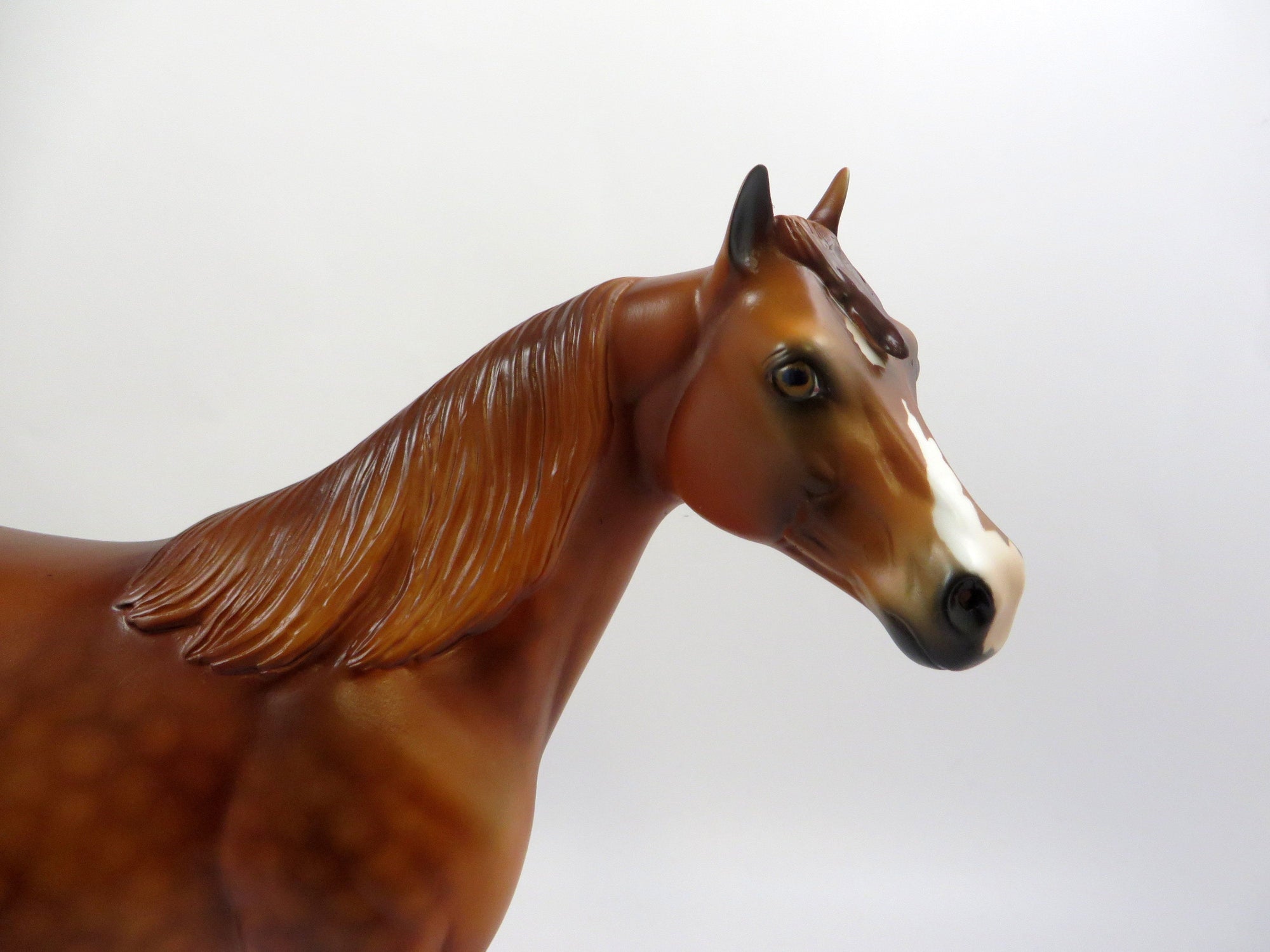 CHECKS IN THE MAIL-OOAK DAPPLE CHESTNUT ISH MODEL HORSE 6/14/19