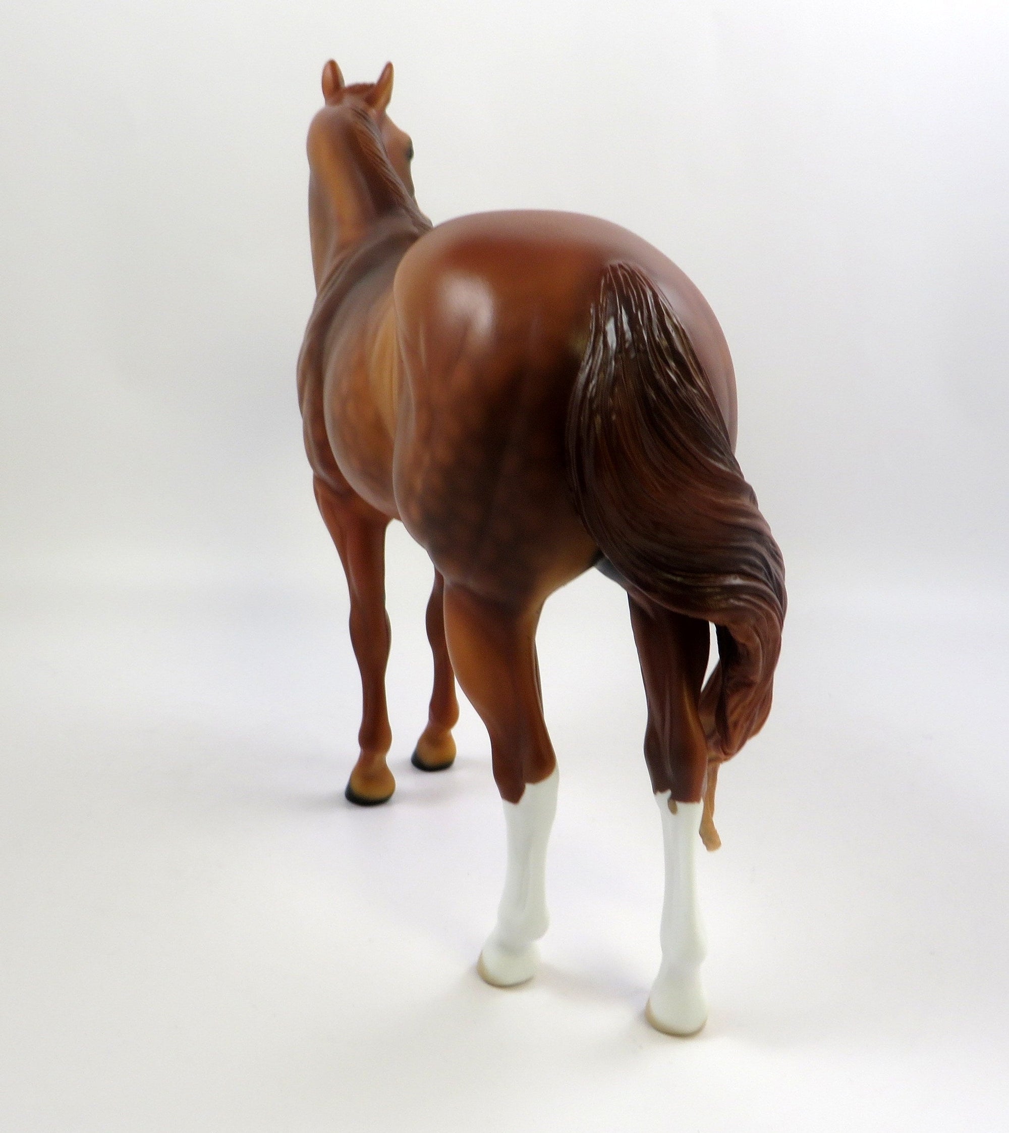 CHECKS IN THE MAIL-OOAK DAPPLE CHESTNUT ISH MODEL HORSE 6/14/19