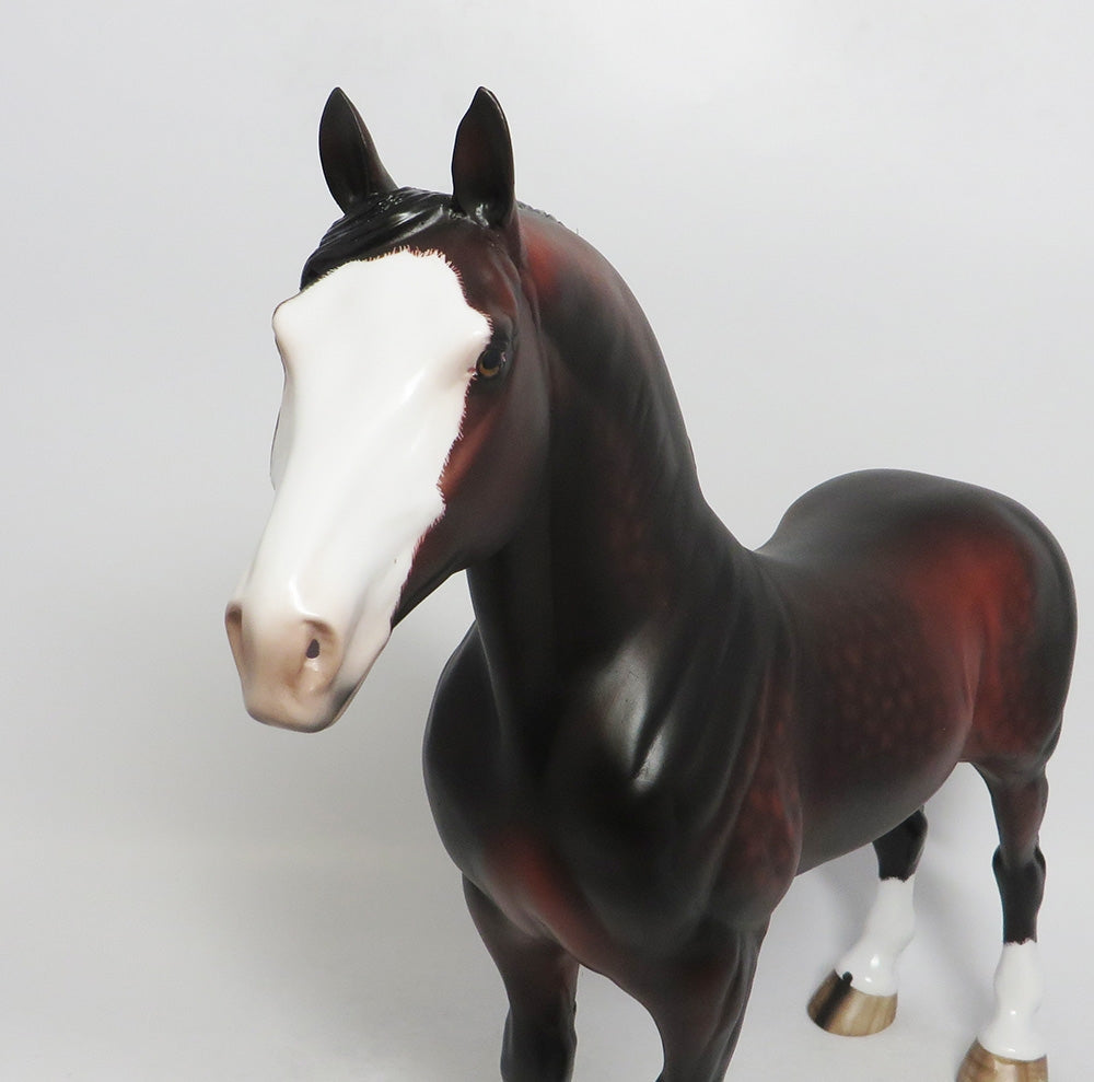 BULL-OOAK MOHOGANY BAY DAPPLE STANDING DRAFT BY SHERYL LESUIRE 9/21/2018