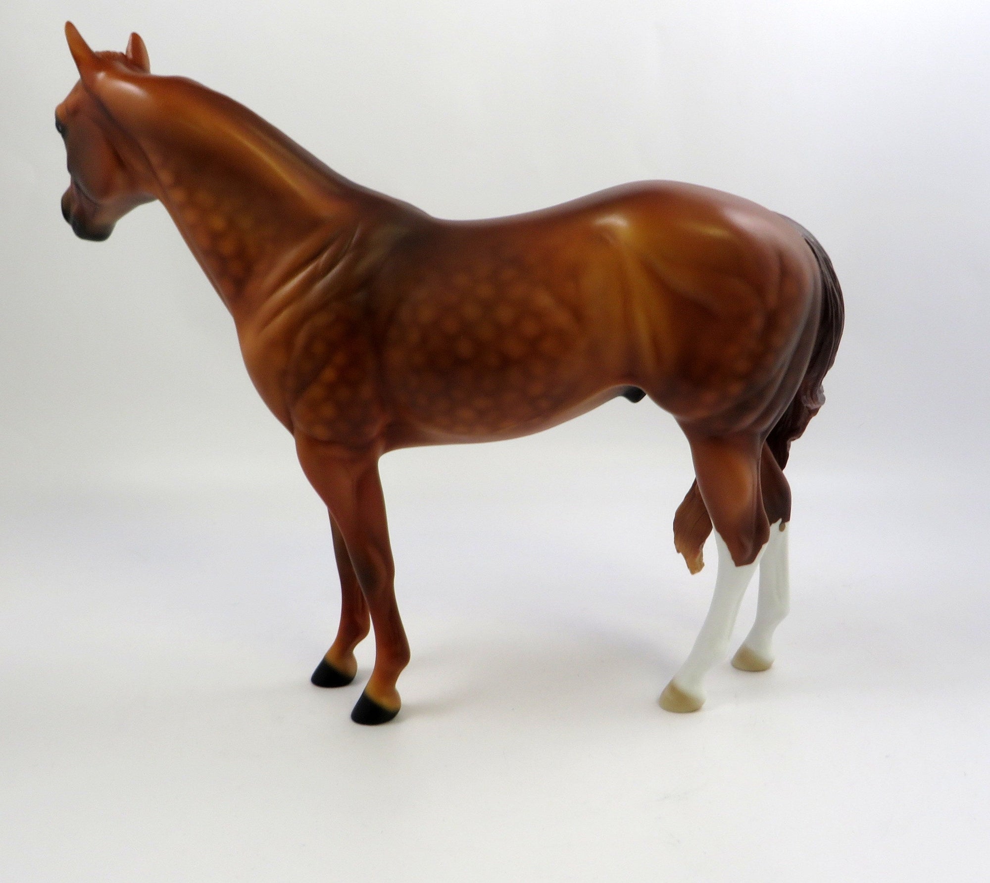 CHECKS IN THE MAIL-OOAK DAPPLE CHESTNUT ISH MODEL HORSE 6/14/19