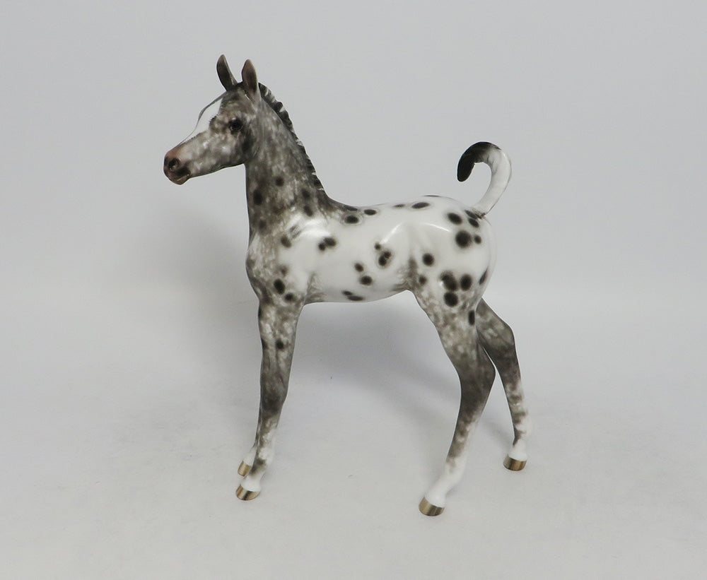 LITTLE SLEEPER-OOAK BLACK APPALOOSA FOAL BY SHERYL LEISURE 9/21/18