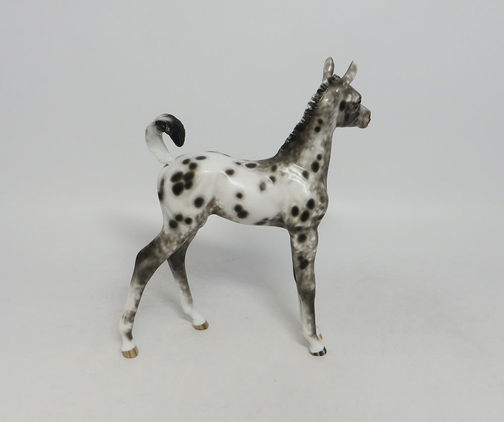 LITTLE SLEEPER-OOAK BLACK APPALOOSA FOAL BY SHERYL LEISURE 9/21/18