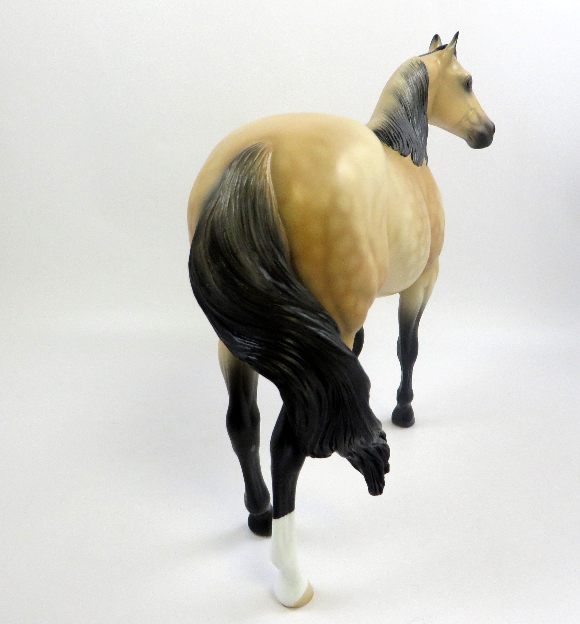 CASH ME OUTSIDE-OOAK DAPPLE BUCKSKIN ISH MODEL HORSE 6/14/19