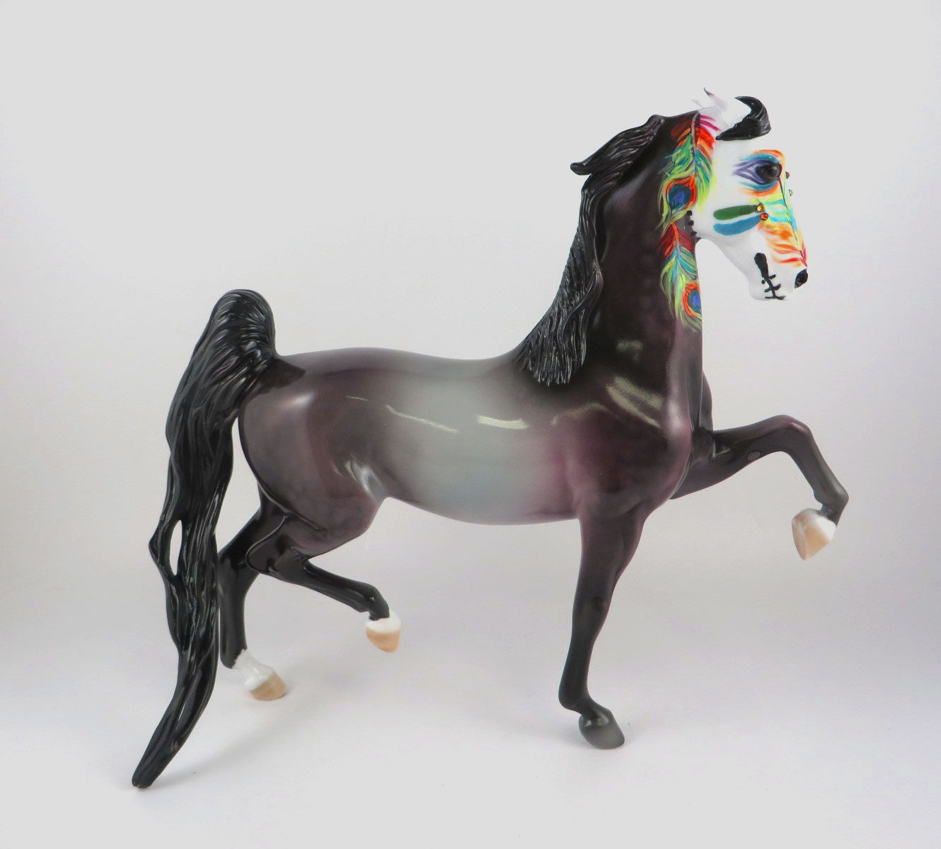 THE MARE STARE -OOAK DAPPLE ROSE GREY SADDLEBRED BY DAWN QUICK MM19