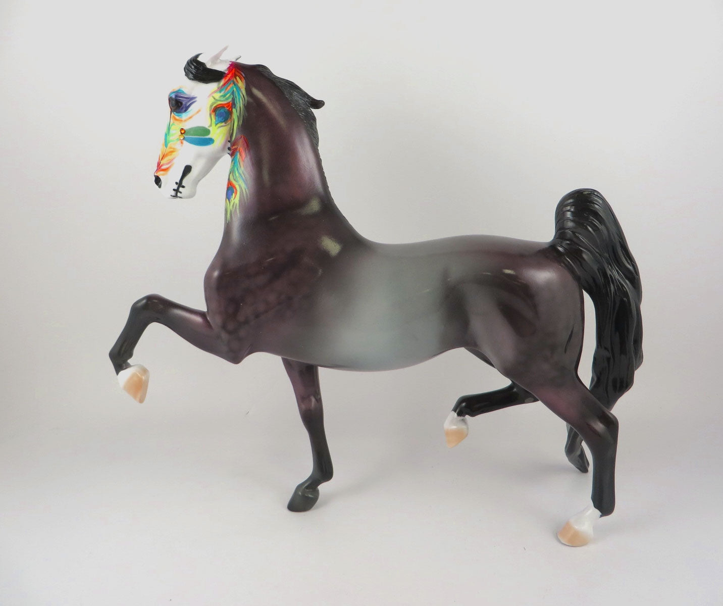 THE MARE STARE -OOAK DAPPLE ROSE GREY SADDLEBRED BY DAWN QUICK MM19