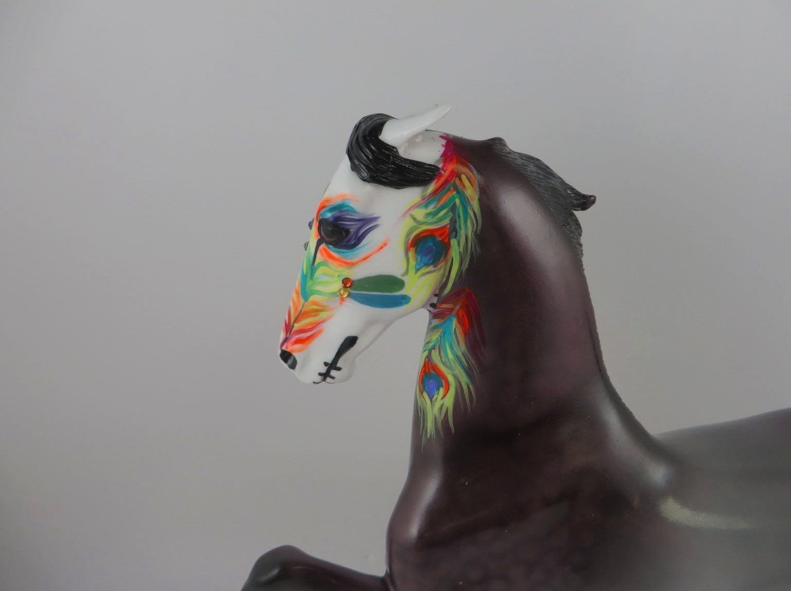 THE MARE STARE -OOAK DAPPLE ROSE GREY SADDLEBRED BY DAWN QUICK MM19