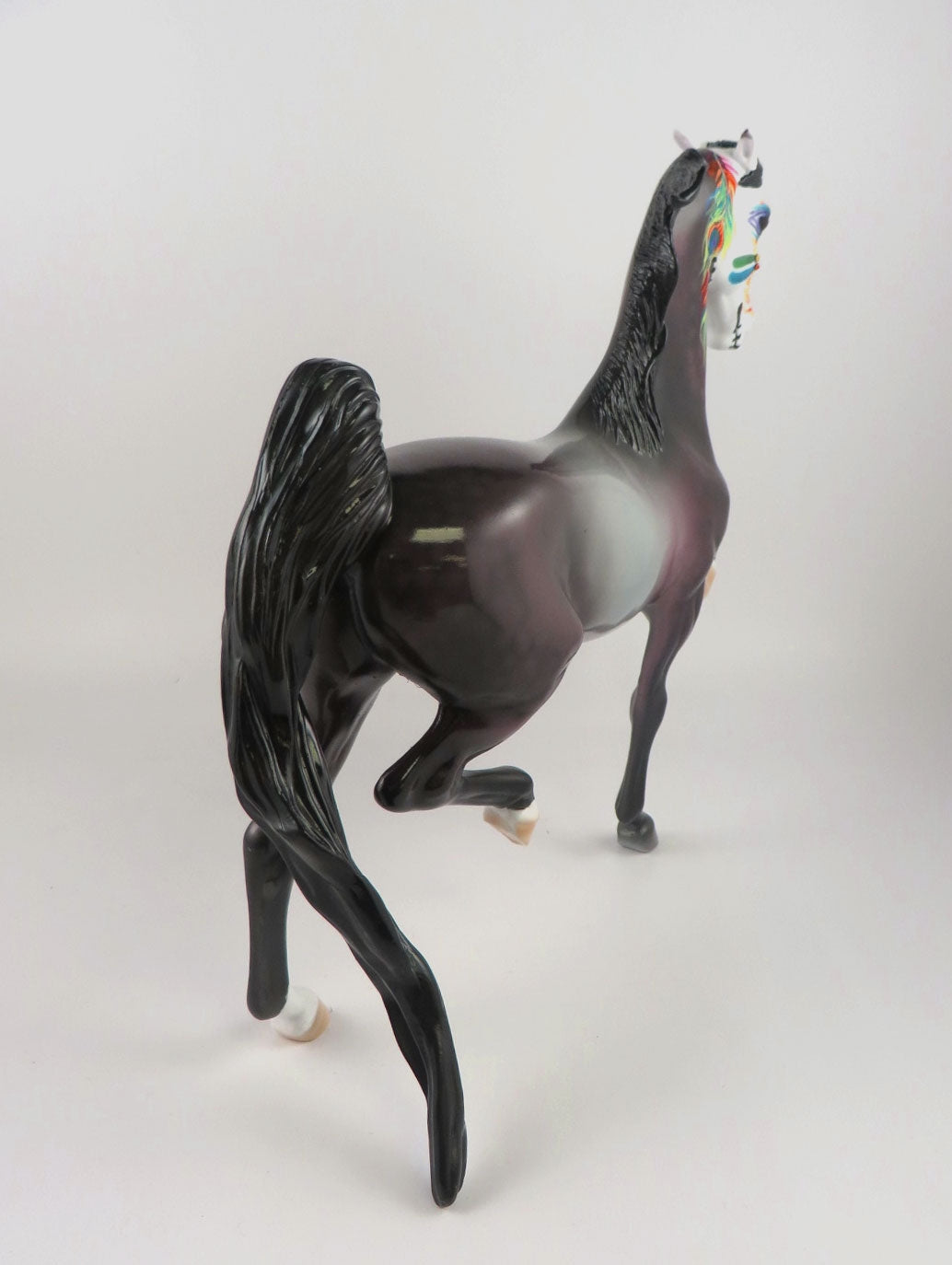 THE MARE STARE -OOAK DAPPLE ROSE GREY SADDLEBRED BY DAWN QUICK MM19