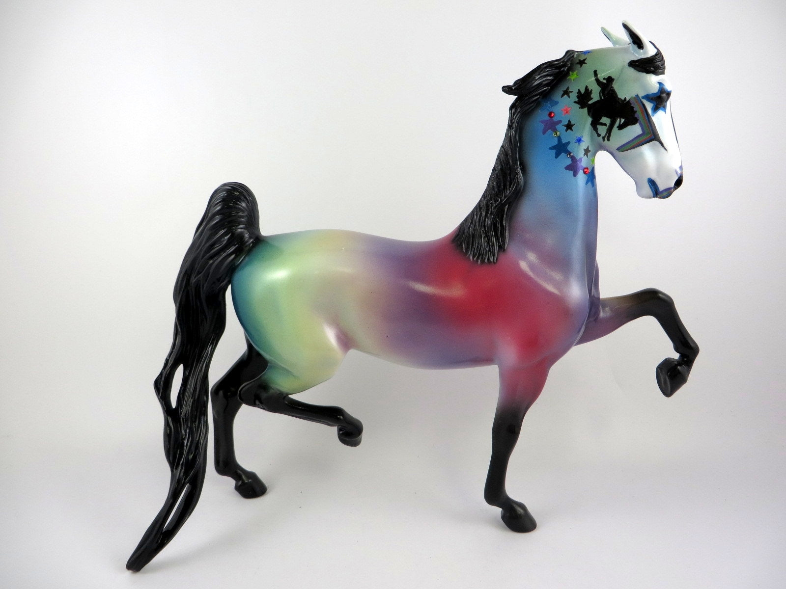 BRONCIST-OOAK MULTICOLORED SADDLEBRED DECORATOR BY DAWN QUICK MM19