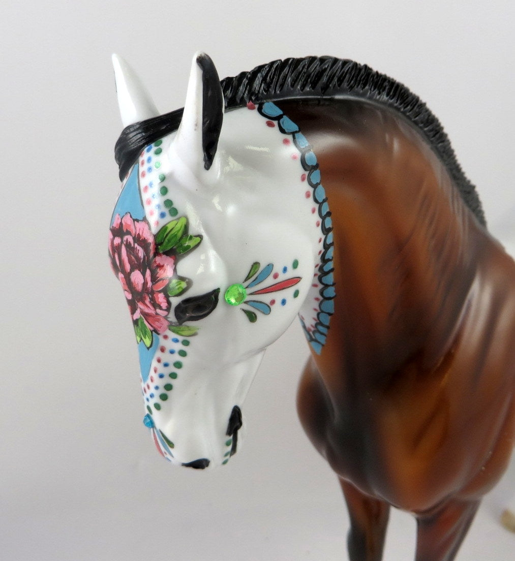 KUJURI-OOAK BAY APPY SUGAR SKULL ANDALUSIAN BY DAWN QUICK MM19