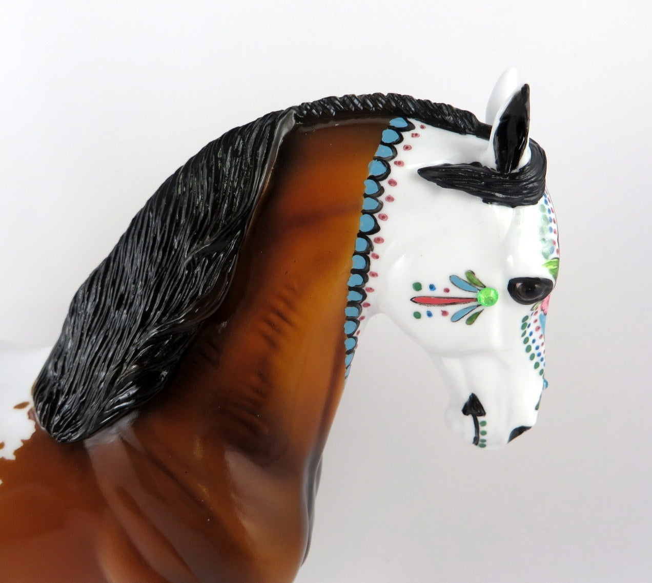 KUJURI-OOAK BAY APPY SUGAR SKULL ANDALUSIAN BY DAWN QUICK MM19