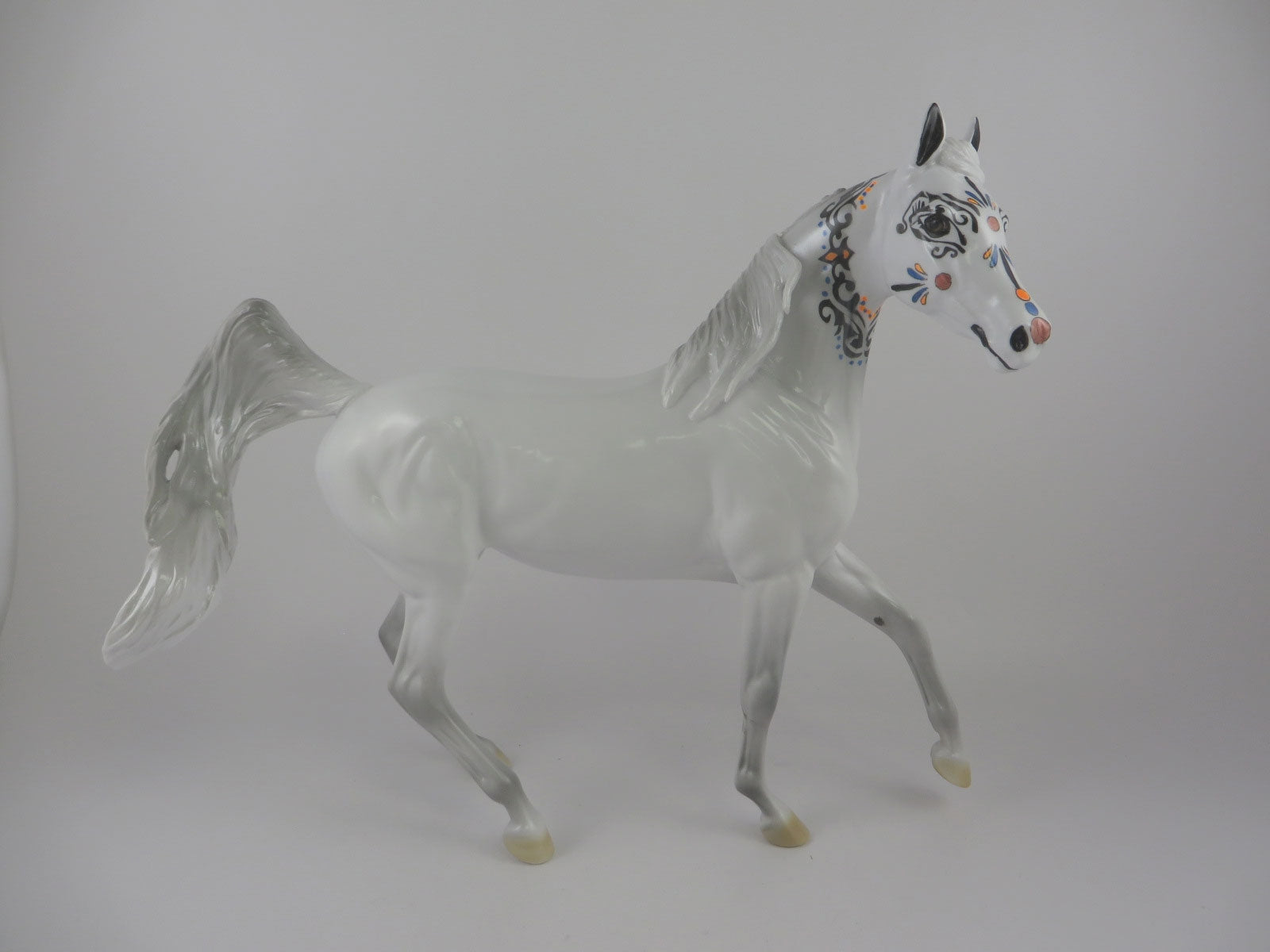 CANOTINA - OOAK WHITE SUGAR SKULL ARABIAN MARE BY DAWN QUICK MM19