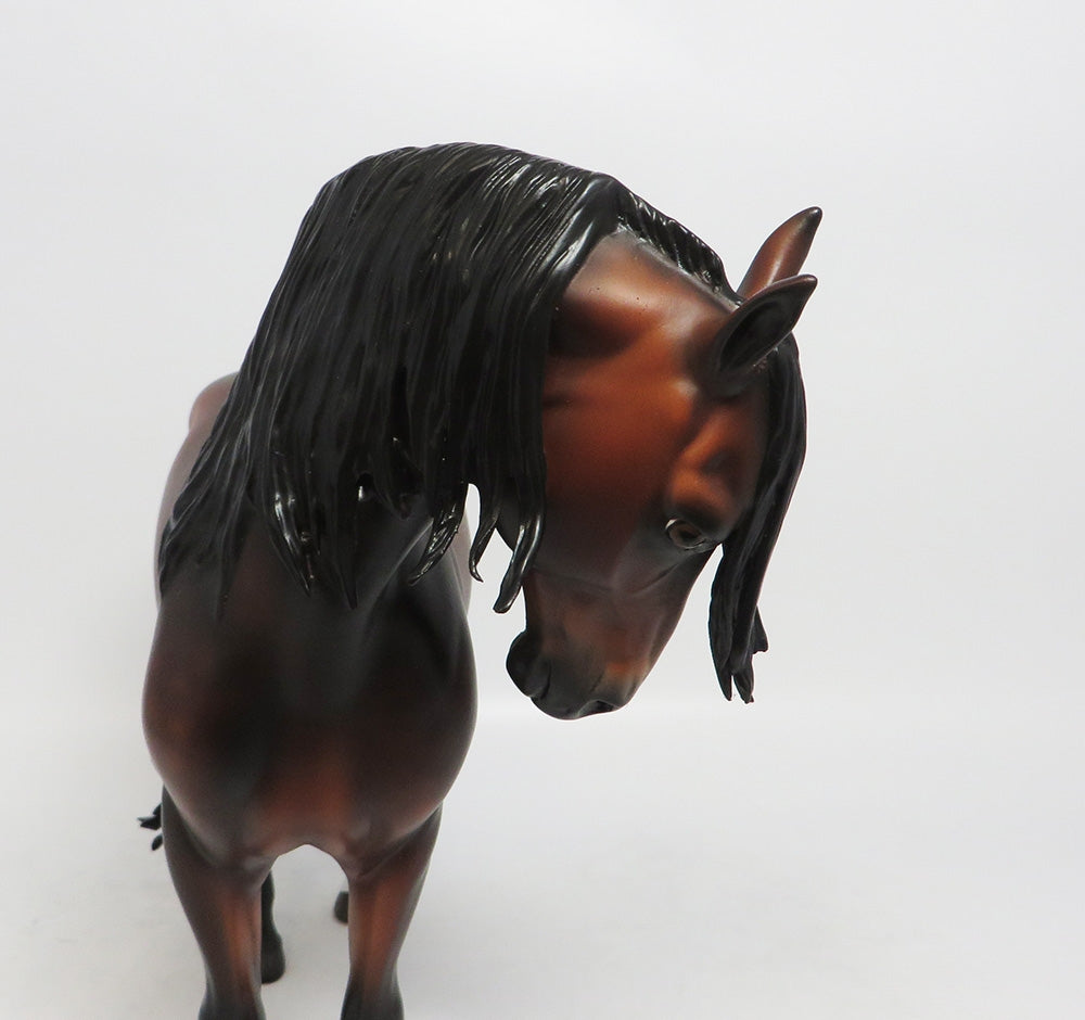 STRANGERS ON THE TRAIN-OOAK DAPPLE BAY ANDALUSIAN MARE WITH TURNED HEAD LHS 2018