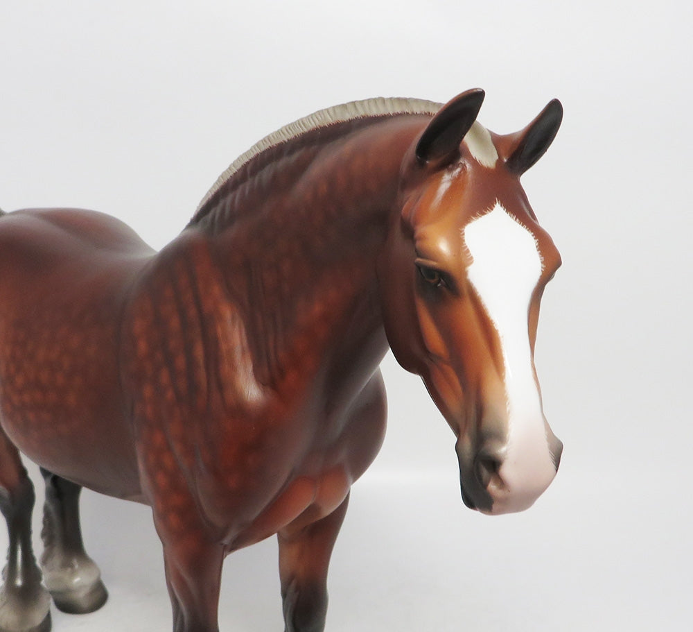 SHROUDED IN MYSTERY-OOAK DAPPLE CHESTNUT HEAVY DRAFT MARE LHS 2018