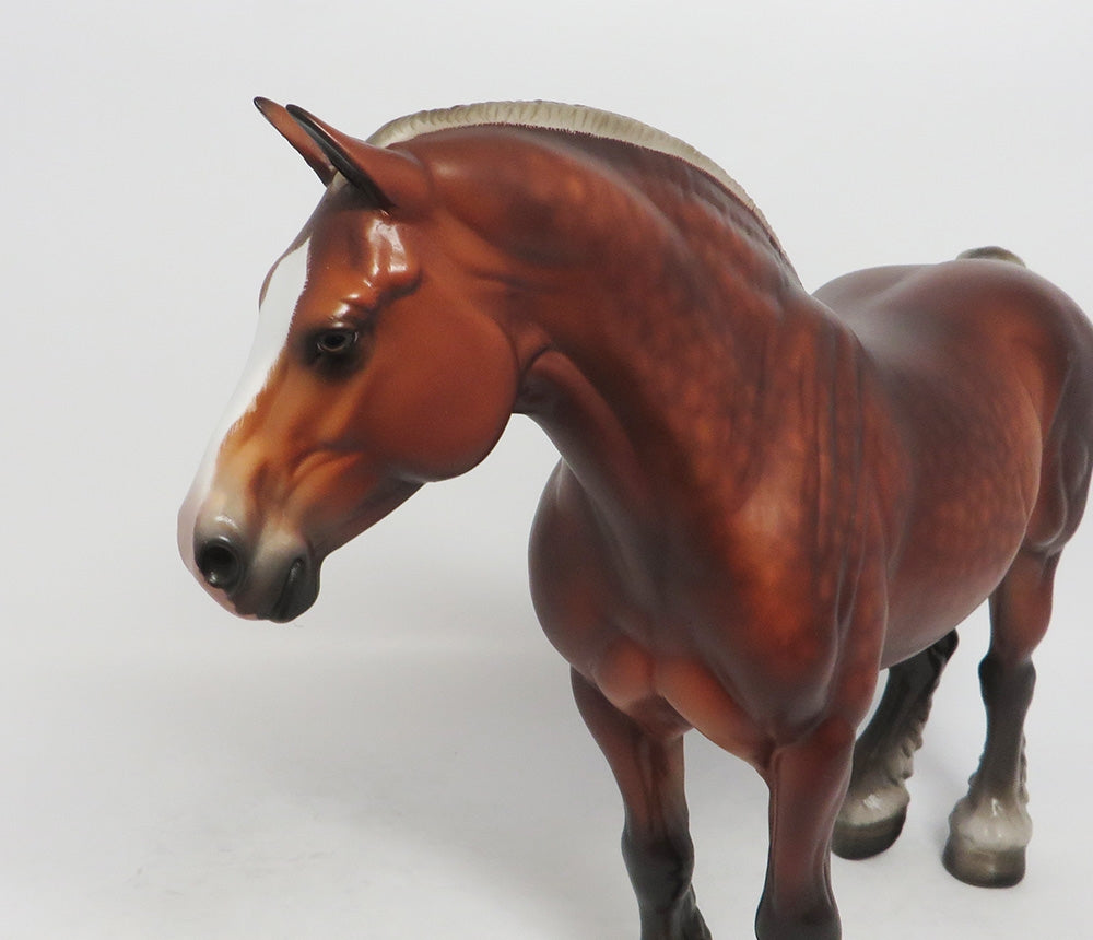 SHROUDED IN MYSTERY-OOAK DAPPLE CHESTNUT HEAVY DRAFT MARE LHS 2018