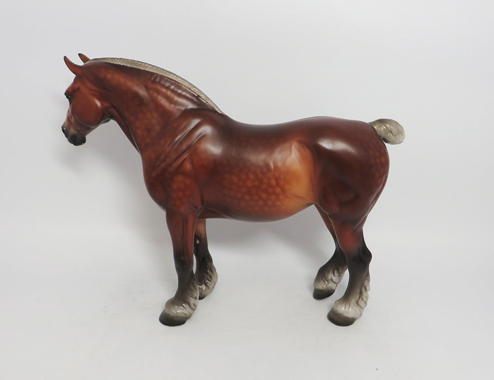 SHROUDED IN MYSTERY-OOAK DAPPLE CHESTNUT HEAVY DRAFT MARE LHS 2018