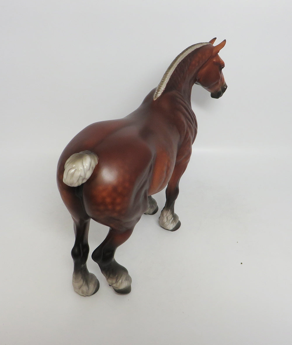 SHROUDED IN MYSTERY-OOAK DAPPLE CHESTNUT HEAVY DRAFT MARE LHS 2018