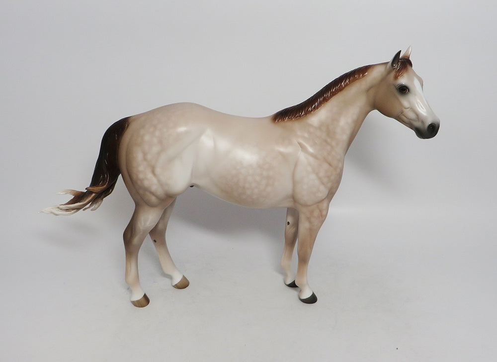 RIDDLE ME THIS OOAK ROSE DAPPLE GREY ISH MODEL HORSE LHS 2018
