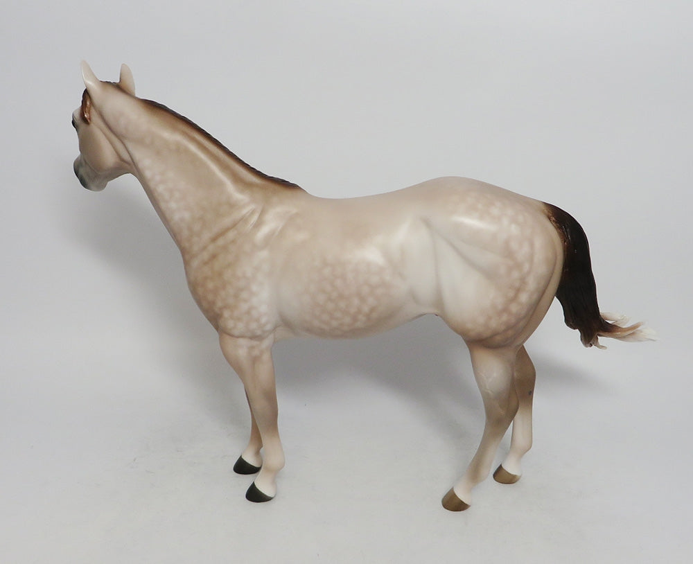 RIDDLE ME THIS OOAK ROSE DAPPLE GREY ISH MODEL HORSE LHS 2018